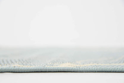 Unique Loom Outdoor Botanical Collection Area Rug - Branch (5' 1" x 8' Rectangle, Light Blue/ Beige)