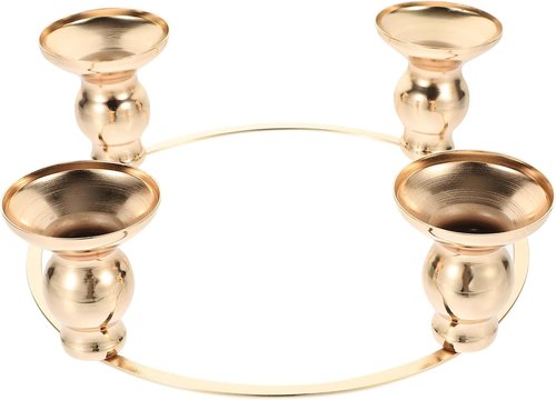 Luxshiny Christmas Advent Ring Wreath - Elegant Candle Holder for Festive Home Table Decor
