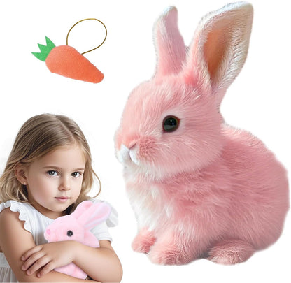 RichRabbit Bunby - Interactive Realistic Bunny Toy with Jumping & Twitching Ears | Pink