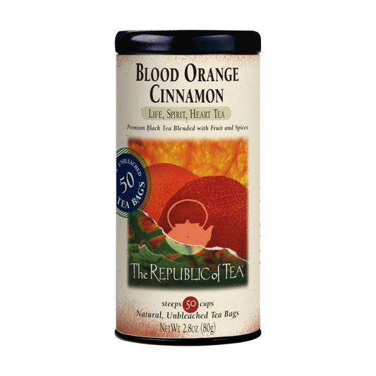 The Republic of Tea Blood Orange Cinnamon Black Tea, 50 Tea Bags