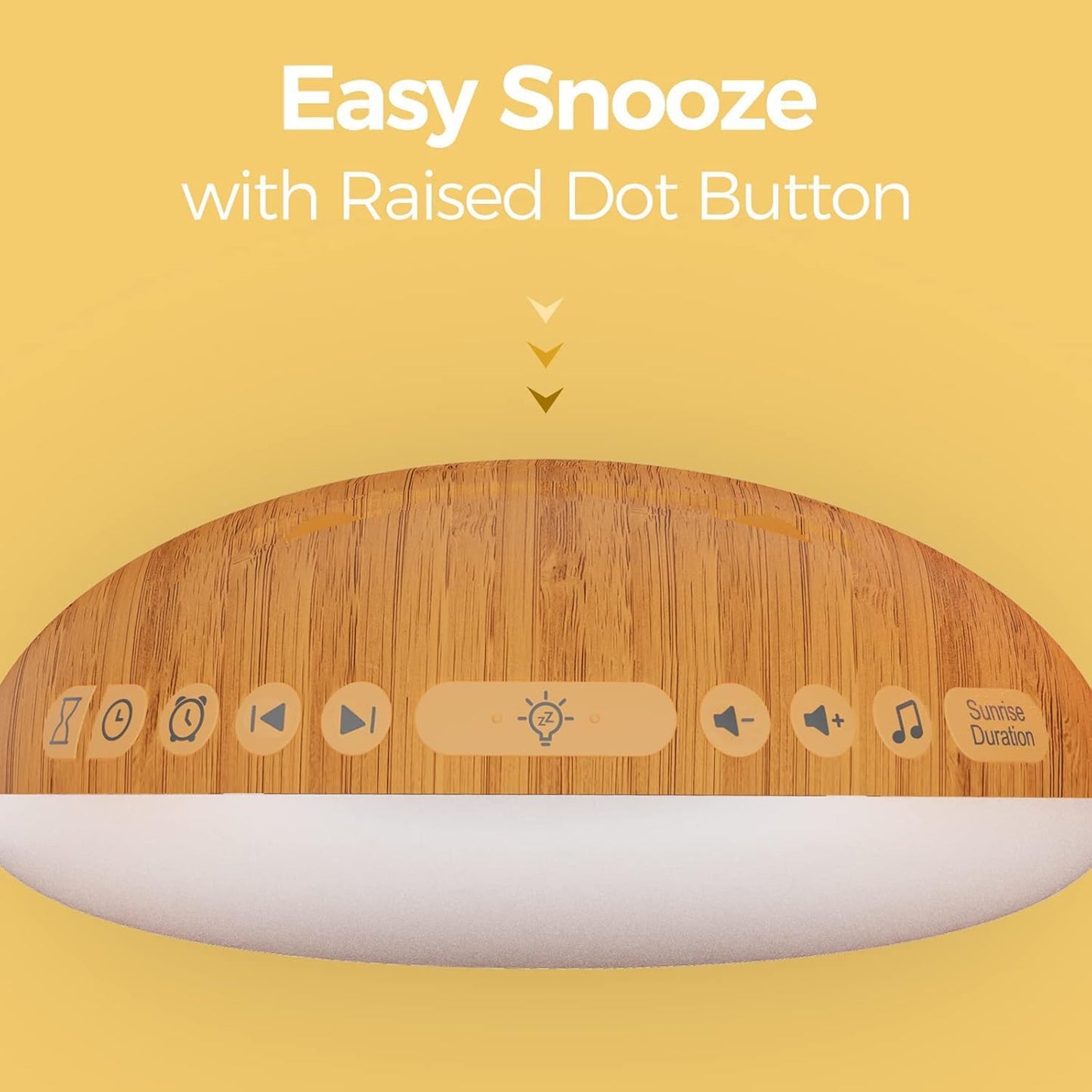REACHER Sunrise Alarm Clock - Wood Grain Design with 26 Sleep Sounds & Dimmable Nightlight | Perfect for Kids & Adults