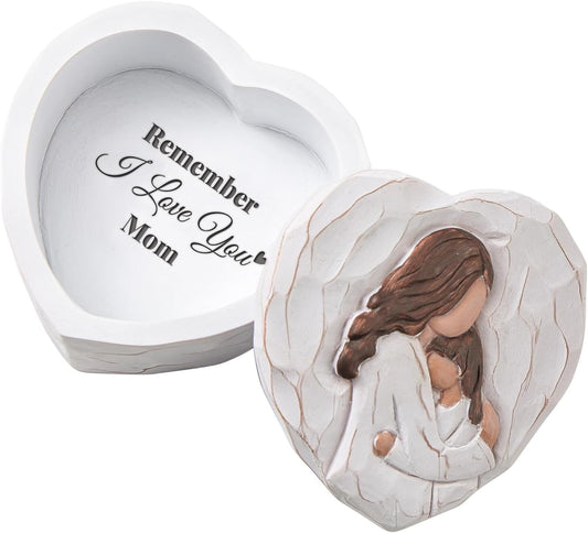 Mom and Daughter Figurine Keepsake Box - Hand-Painted 3D Jewelry & Trinket Storage | Perfect Gift for Mother's Day & Birthdays