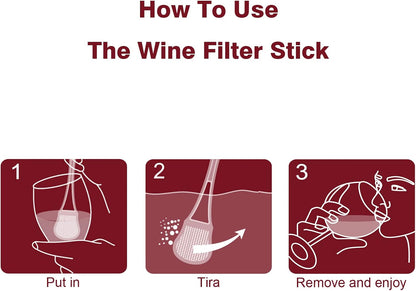 Wine Wand Filter Sulfite Purifier: Wine Filters Remover Histamines Sulfite - Reduce Headaches Alleviate & Sensitivities（pack of 16）