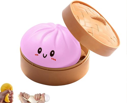 Dumpling Squishy Toy - Soft Squeeze Decompression Stress Relief | Mystery Color (Purple)