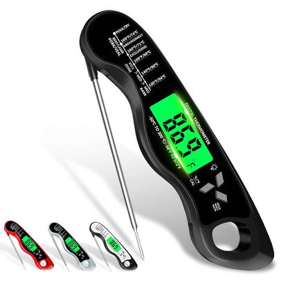 Skiennix Digital Meat Thermometer - IP67 Waterproof with Backlight & Calibration | Perfect for Cooking & Grilling