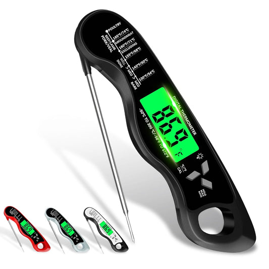 Skiennix Digital Meat Thermometer - IP67 Waterproof with Backlight & Calibration | Perfect for Cooking & Grilling