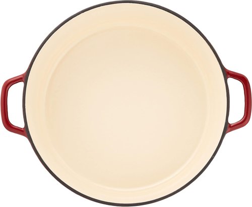 Cuisinart Enameled Cast Iron Round Casserole - 7-Quart in Cardinal Red for Perfect Cooking