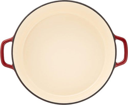 Cuisinart Enameled Cast Iron Round Casserole - 7-Quart in Cardinal Red for Perfect Cooking