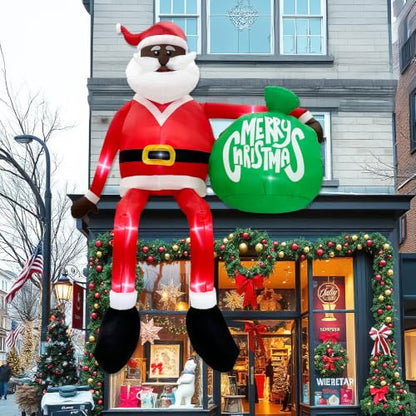 Giant 13 FT Black Santa Inflatable Christmas Decorations Outdoor Yard Decor