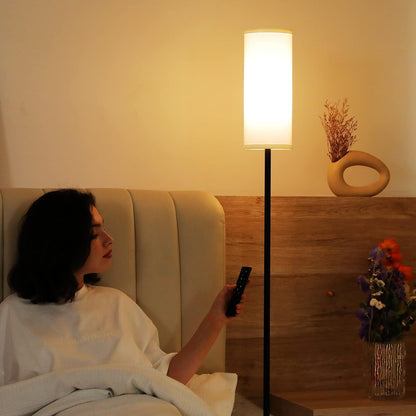 Ambimall Modern Floor Lamp - 64" Adjustable Standing Lamp with Remote Control & Dimmable Colors | Ideal for Living Room, Bedroom, Office