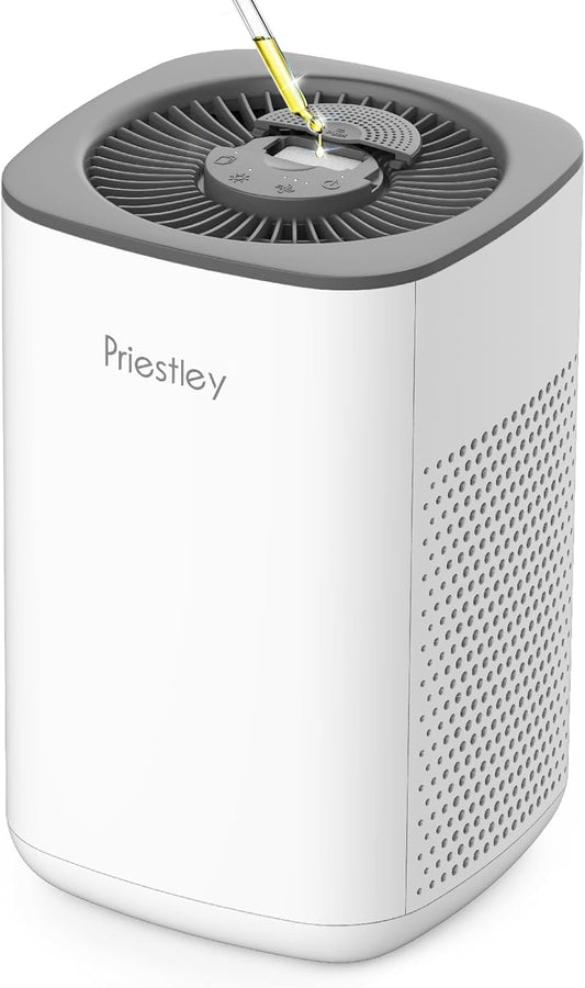 Priestley 3-in-1 HEPA Air Purifier - Quiet 20dB Essential Oil Diffuser for Home & Office