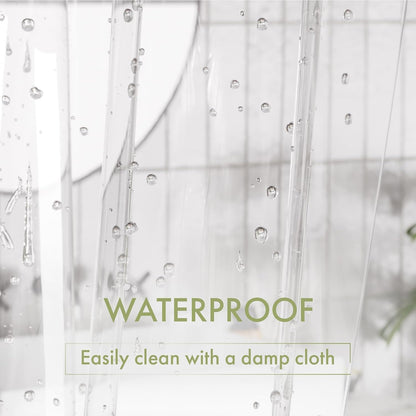 AmazerBath Shower Curtain Liner - Waterproof Clear PEVA with 3 Magnets & 12 Rustproof Grommets | 72x72 Inches