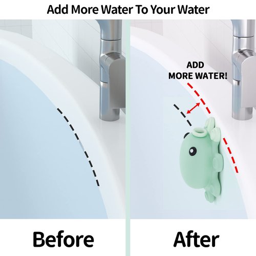 Bathtub Overflow Drain Cover Tub - Silicone Bathroom Overflow Drain Cover, Bath Tub Overflow Cover, Bathroom Spa Accessories, Adds Inches of Water for Deeper&Warmer Bath，Aqua Green