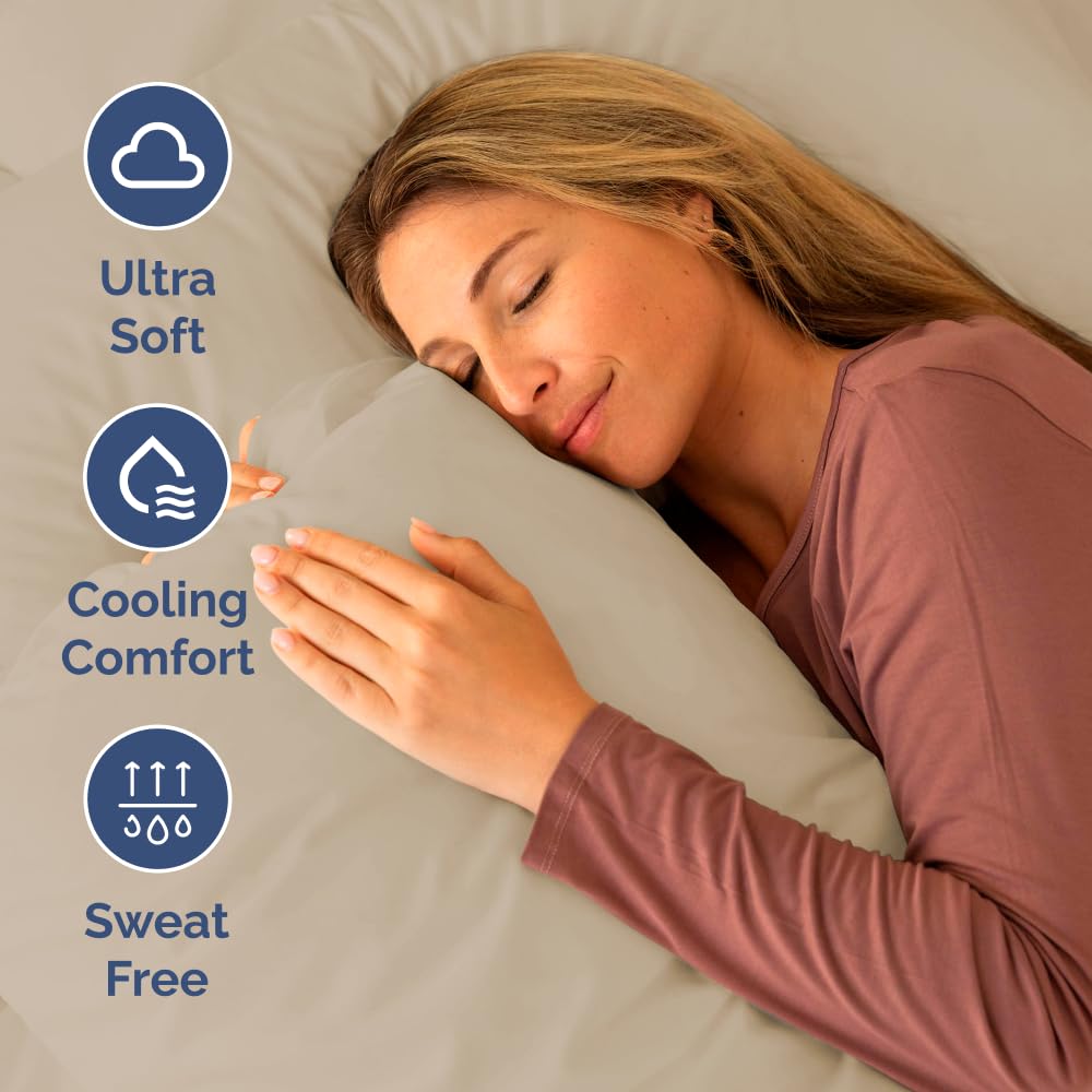 Short Queen Size 4 Piece Sheet Set - RV Short Queen, Soft, Breathable & Cooling Bed Sheets Set with Deep Pockets - Hotel Luxury Bedding for Women, Men, Kids, Teens, Boys and Girls - Oeko-Tex - Cream