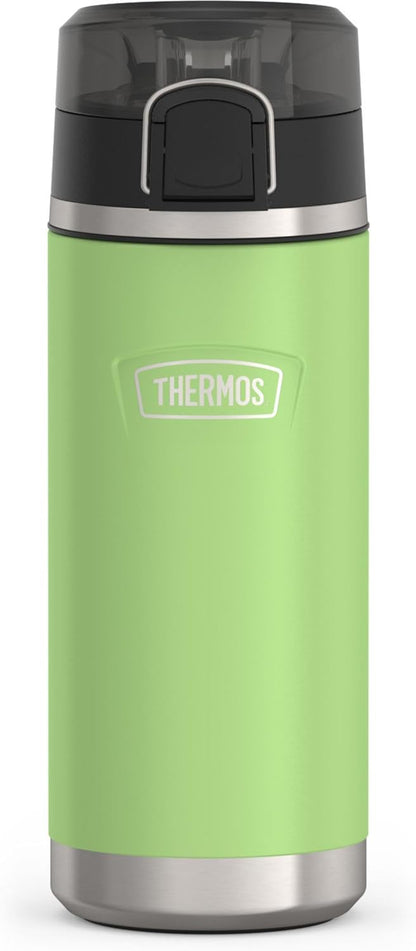 THERMOS Icon Series Water Bottle - 18 Ounce Stainless Steel, Vacuum Insulated with Spout - Lime Color