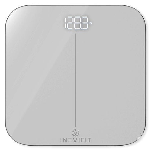 INEVIFIT Bathroom Scale, Highly Accurate Digital Bathroom Body Scale, Measures Weight up to 400 lbs. Includes Batteries