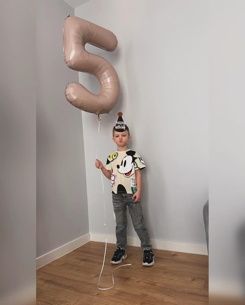 Light Brown 5 Balloon | 40-Inch Tan Number Balloon for 5th Birthday Decorations