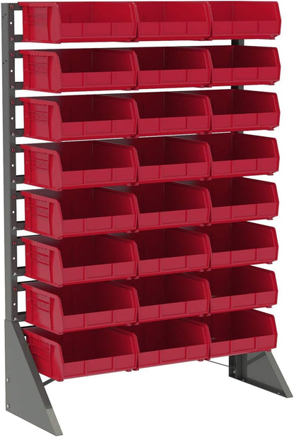 Akro-Mils Plastic Storage Bins - Space-Saving Stackable Organizers for Garage & Pantry | 11" x 11" x 5", Black, 6-Pack