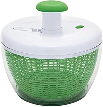 Farberware Pro Pump Salad Spinner - Easy-To-Use Bowl & Colander with Built-In Draining System | 6.6 Quart, Green