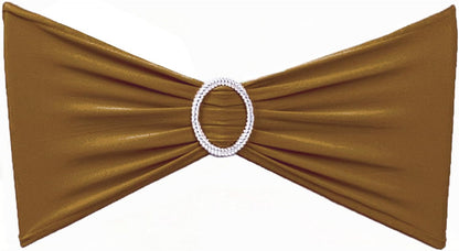 Bran Spandex Chair Sashes - Light Brown Wedding & Party Decor | Pack of 50