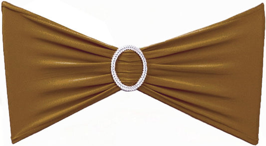 Bran Spandex Chair Sashes - Light Brown Wedding & Party Decor | Pack of 50