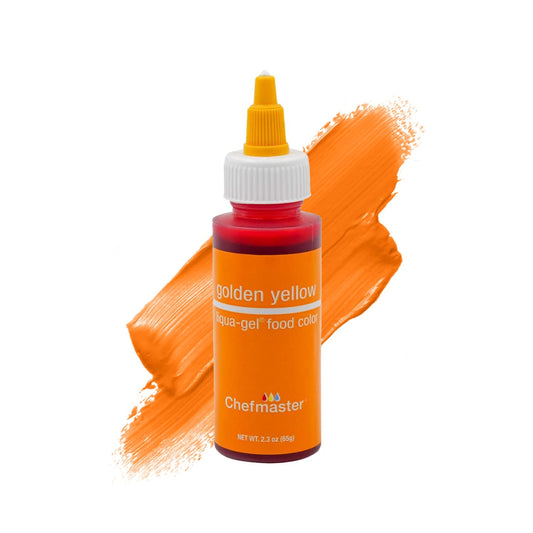 Chefmaster Golden Yellow Liqua-Gel® Food Coloring - Vibrant, Fade-Resistant Dye for Icing & Fondant | 2.3 oz