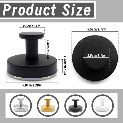 Benvo Suction Cup Hooks - No Drill Stainless Steel Hanging Hooks for Bathroom & Kitchen | 2 Pack, Black