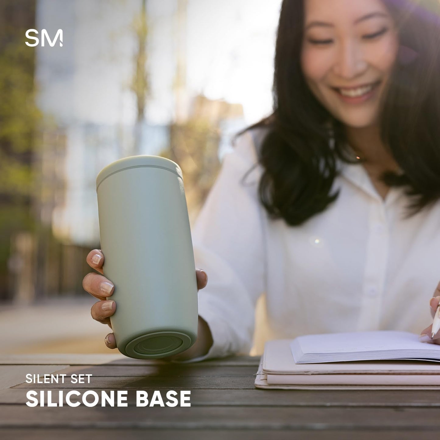 Simple Modern Voyager Signature Travel Coffee Mug - 360° Lid, Insulated Stainless Steel, 16oz | Almond Birch