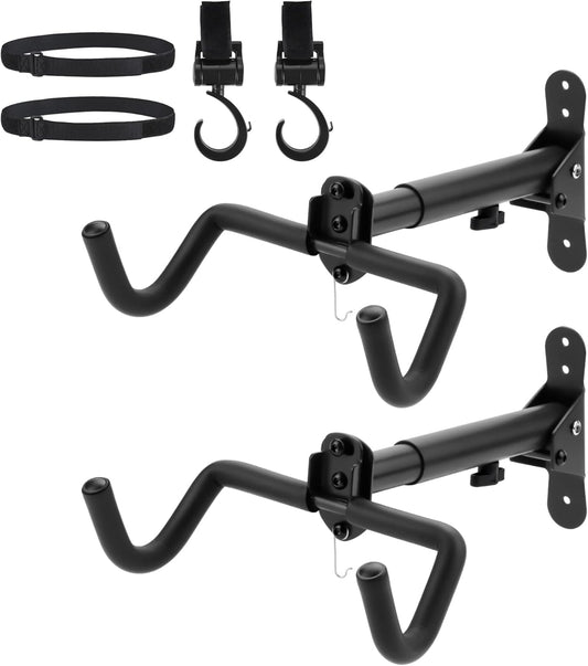 Skiennix Bike Rack - Durable Wall Mount Bicycle Hanger for Indoor Storage | 2-Pack