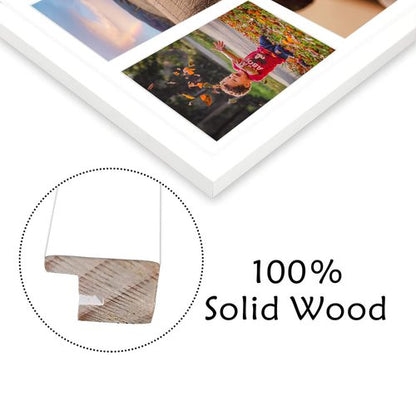 Golden State Art, Set of 2, 12x17 White Wood Picture Frame - White Mat for 8x10 And 5x7 Photos - Tempered Glass, Sawtooth Hanger, Swivel Tabs - Wall Mounting - Great for Gift