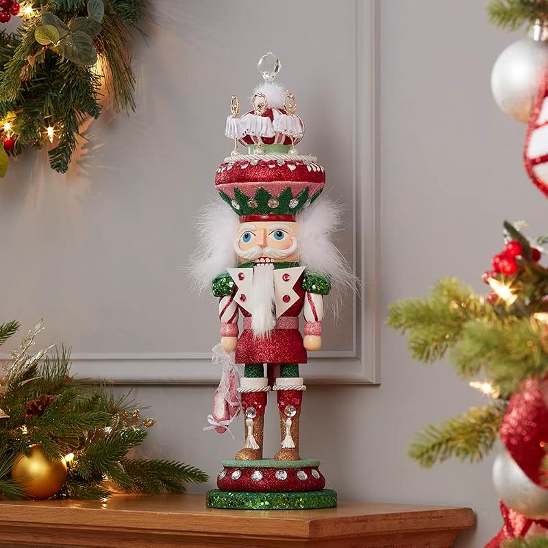 18-Inch Pink & Green Ballet Soldier Nutcracker - Hollywood Kurt Adler
