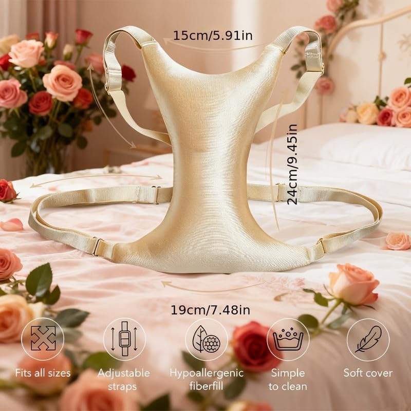 Anti-Wrinkle Cotton Breast Pillow for Side Sleepers Support & Skin Care