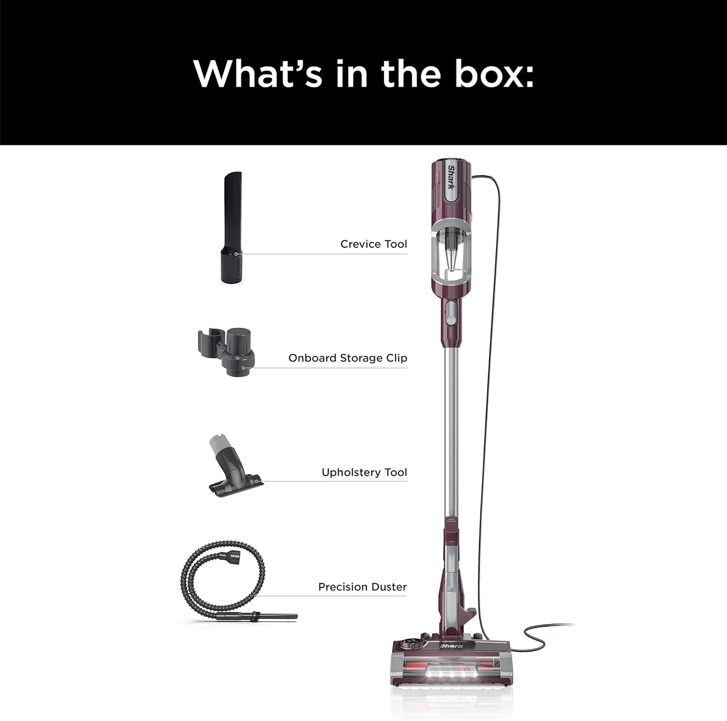Shark HZ702 Ultralight PetPro Corded Stick Vacuum - PowerFins HairPro & Odor Neutralizer | Wine Purple