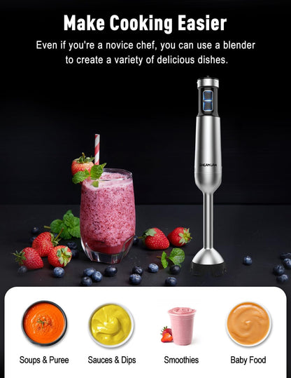 Skiennix 1000W Immersion Blender - 25-Speed Handheld Mixer with Scratch-Resistant Design & Gift Box