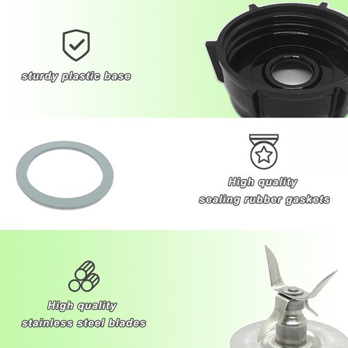 6 Cup Blender Glass Jar Replacement Parts with Blade for Oster Osterizer NOT fit Pro Master or Versa models