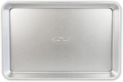 USA Pan Bakeware Jelly Roll Baking Sheet Pan - Traditional Aluminized Steel, Uncoated Finish
