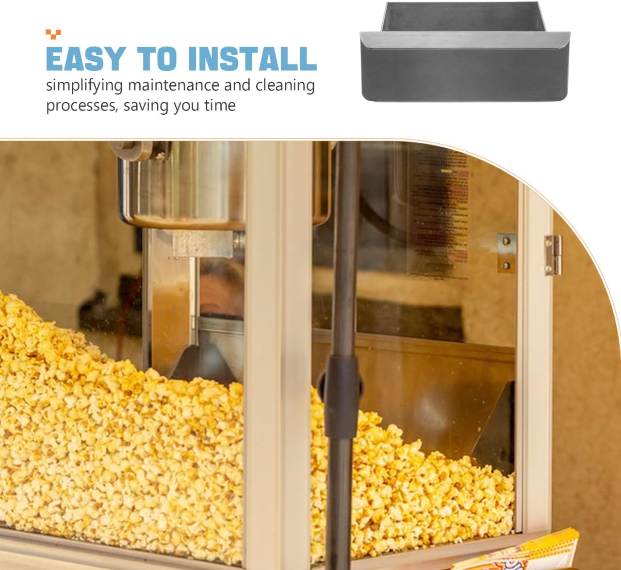 Skiennix Replacement Oil Tray - Stainless Steel Oil Holder for Popcorn Machines | Easy Installation & Maintenance