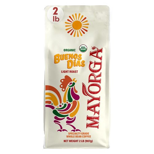 Mayorga Organic Coffee - 2lb Buenos Dias Light Roast Whole Bean | Specialty Grade 100% Arabica, Citrusy Flavor