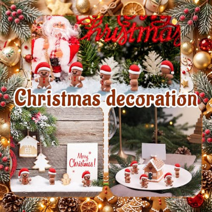 Mini Christmas Gingerbread Man Figurine Set - 50 Pcs Holiday Decor