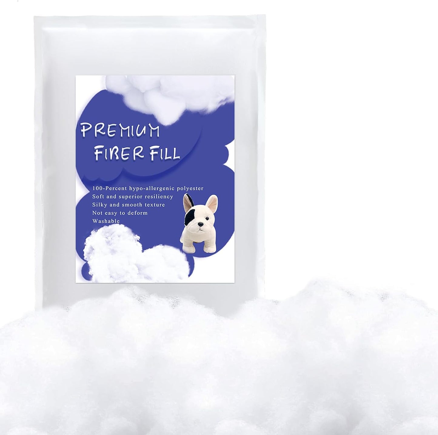 BUTUZE Polyfill Stuffing - 2.6lb Fiberfill for Crafts & Home Decor Projects | Resilient Polyester Fiber