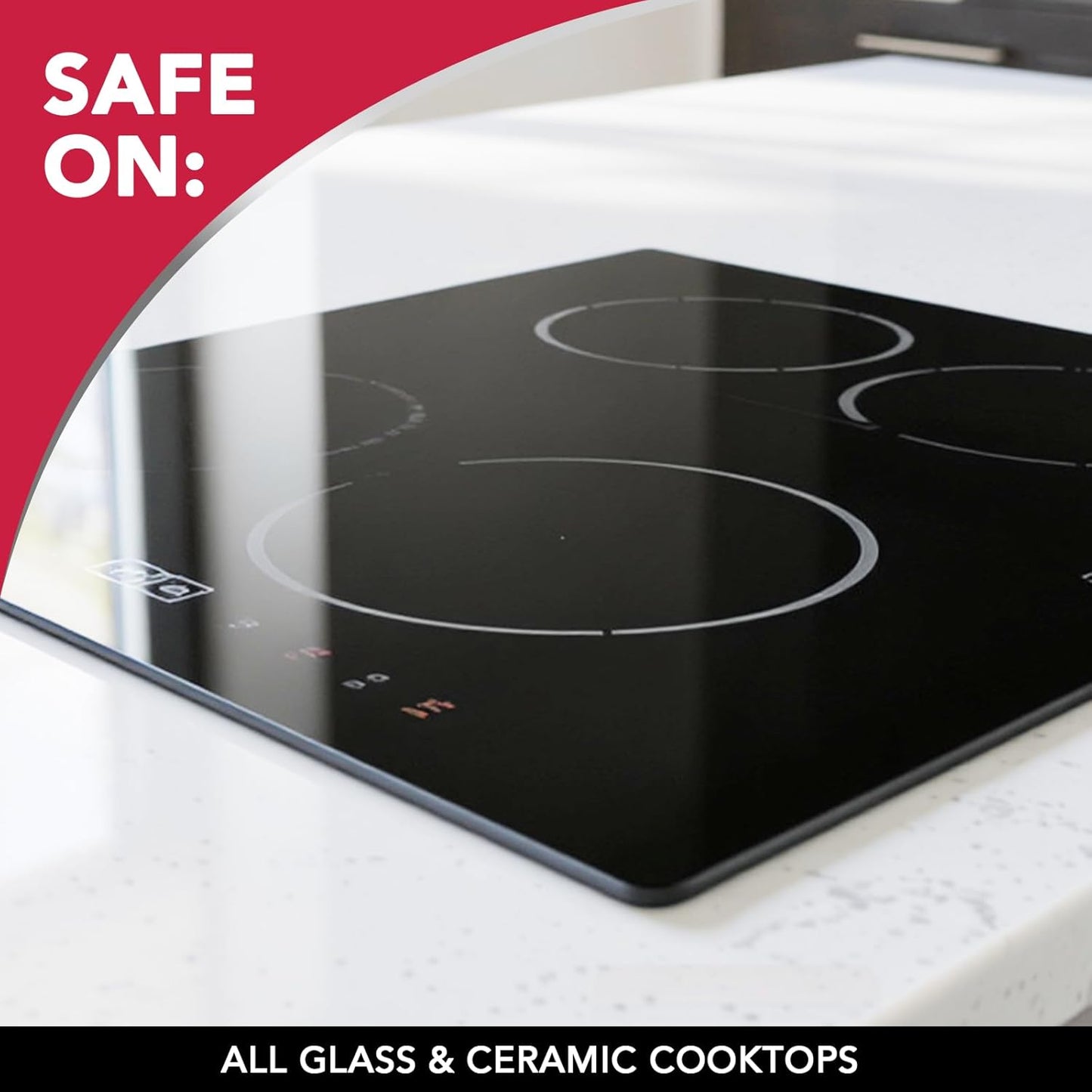 Weiman Ceramic & Glass Cooktop Cleaner - Heavy Duty Polish with 3 Scrubbing Pads | 10 Ounce Bottle