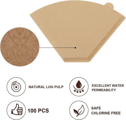 Cuisinart 100-Pack Disposable Coffee Paper Filters - Perfect Fit for Smooth Brewing