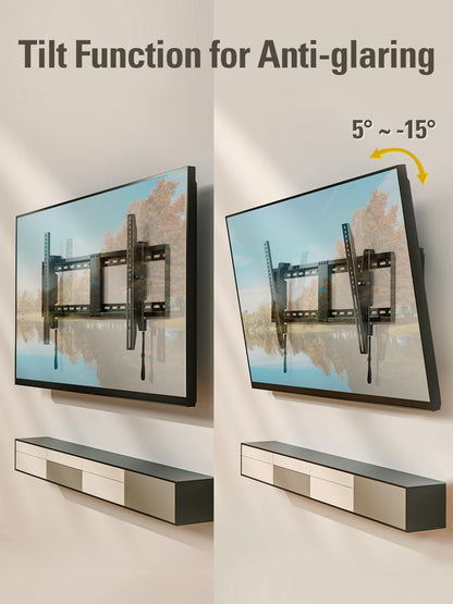 Mounting Dream TV Wall Mount for 42-86" TVs, Tilting TVs Mount with Level Adjustment Fits 16", 18", 24" Studs Easy for Centering, Wall Mount TV Bracket Max VESA 800x400mm, 120 LBS Loading, MD2263-XLK