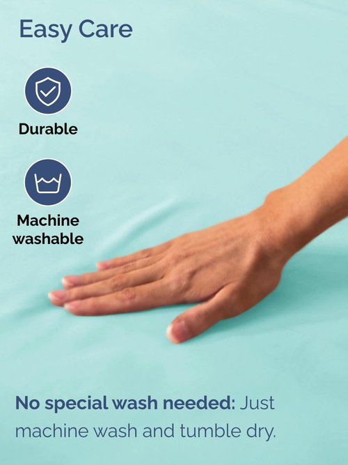 Extra Deep King Fitted Sheet - Hotel Luxury Single Fitted Sheet Only - Easily Fits 18 inch to 24 inch Mattress - Ultra Soft, Wrinkle & Fade Free w/Extra Deep Pockets - Breathable & Comfy - Spa Blue