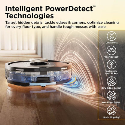Shark Robot Vacuum & Mop Combo - Self-Emptying & Self-Refilling with Heated Mop | 60-Day Capacity, Black RV2920XE