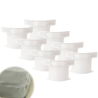 Bed Sheet Holder with Lock Strips, Sheet Holders Fasteners Bed Sheet Clips Fasteners for Corner Heavy Duty, Zumber Lock for Sheets No-Slip Design, Stay Secure & Tidy All Night (White-8 pcs)