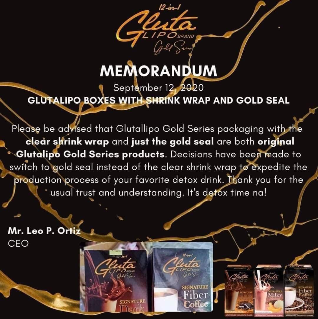 Glutalipo Gold Series Fiber Coffee - 10 Sachets