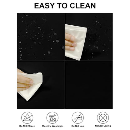 Fokitut 12 Pack Waterproof 60x120 Inch Rectangle Tablecloths - Wrinkle & Stain Resistant Polyester, Black Variation: Black+60x120''-12pack