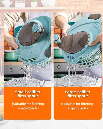 Brigii Salad Spinner - 4.24 Quart Lettuce Dryer with Double Drainage Holes for Fresh Greens & Veggies