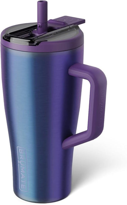 BrüMate Era 30oz Tumbler - 100% Leakproof Covered Straw Lid | Insulated Stainless Steel | BPA-Free (Dark Aura)